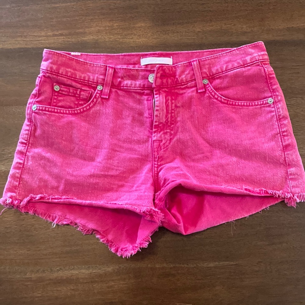 7 For all mankind hot pink shorts
